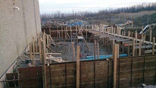 Northstar pool framing started Northstar pool framing started